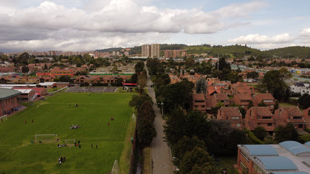 Panoramic view of a city.の写真素材