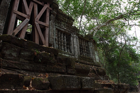 Ruins of Beng Mealea Temple Angkor Cambodiaの写真素材