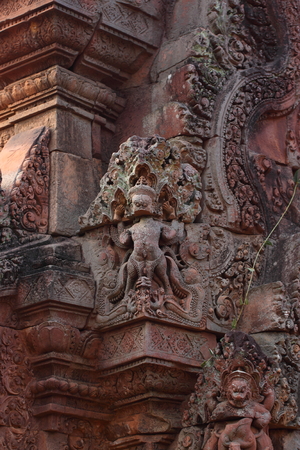 Temple Banteay Srei in Angkorの写真素材