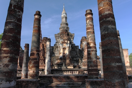 Sukhothai Historical Park Thailandの写真素材