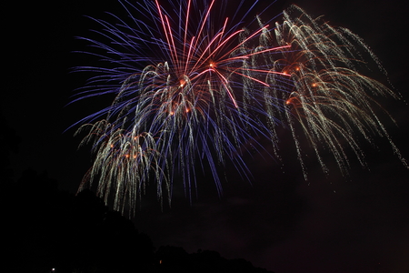 Fireworks displayBeautiful Fireworks display in the night skyの写真素材
