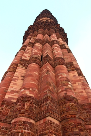 Qutb Minar 2nd tallest minar in Delhiのeditorial素材