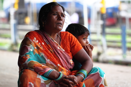India street view  train, stationのeditorial素材