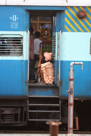 India street view  train, stationのeditorial素材
