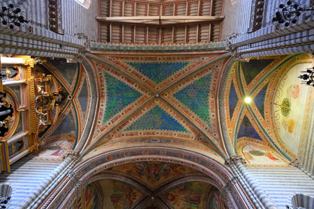 Orvieto - Duomo interior. , beautiful Cathedral in Orvieto, Umbria, Italyのeditorial素材