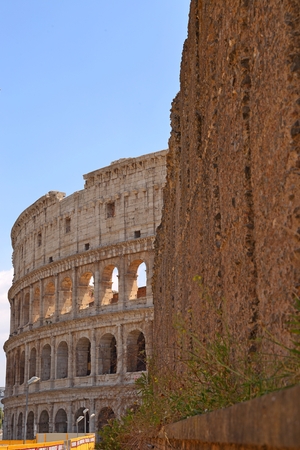 the Roman Colosseum ( Coliseum Colosseo ), ROME ITALYの写真素材
