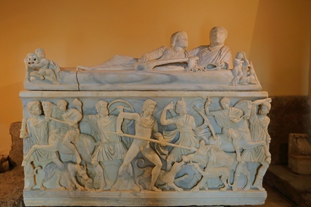 Antique sculpture in the Capitoline museums in Rome, ITALYのeditorial素材