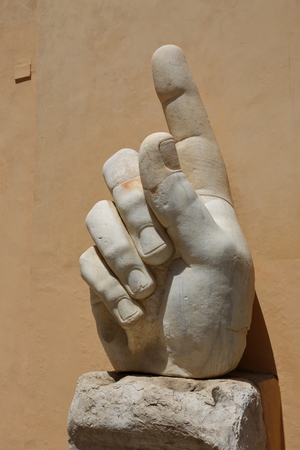 Right hand of Roman Emperor Constantine, Rome Italyのeditorial素材