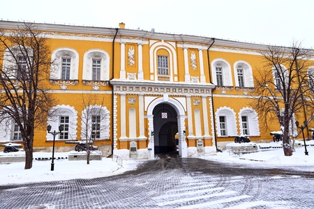 The senate building of Moscow Kremlin, Russia.のeditorial素材