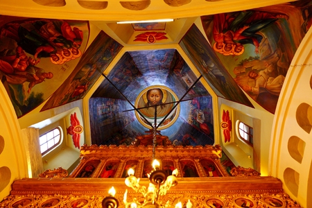 St. Basil s Cathedral interior. Moscow, Russia. Famous, architecture.のeditorial素材