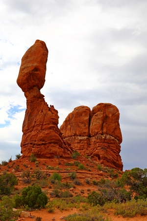 Balanced Rock Arches National Park Utah USAの写真素材