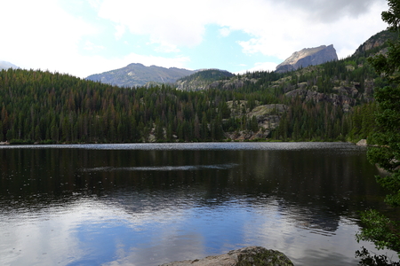 Bear Lake, Rocky Mountain National Park in Colorado, USA.の写真素材