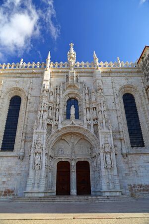Mosteiro dos Jeronimos in Belem in Lisbon, historic monastery in Portugalの写真素材