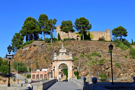 Traditional old Spanish castle, in the historic city of Toledo, Spain.のeditorial素材
