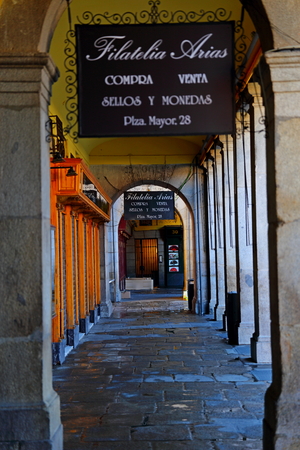 Facade of the Casa de la Panaderia in the Plaza Mayor, Madrid, Capital city of Spain.のeditorial素材