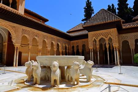beautiful Moorish Style design of Alhambra Granada - Andalusia, Spain, Europeのeditorial素材