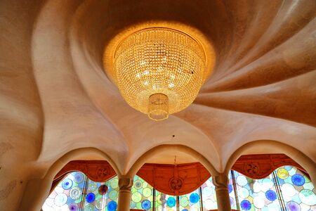 Casa Batllo designed by Antoni Gaudi located in the center of Barcelona in Catalonia region of Spainのeditorial素材