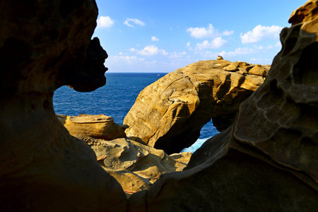 Shenao Elephant Rock located at the northern coastal area of Ruifang district, Taipei, Taiwan