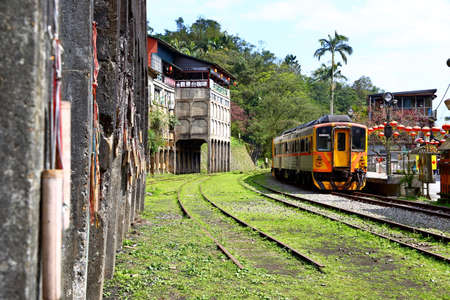 Jingtong Station, Pingxi Railway line, a popular destination in New Taipei City Taiwanのeditorial素材