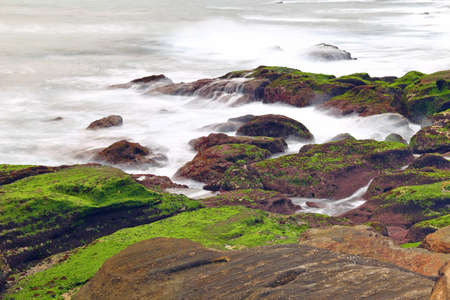 Mysterious Coast of Jinshan at the North Coast of Taiwan, New Taipei City, Taiwan.の写真素材