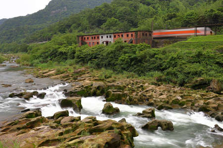 Houtong, a famous mines small town in Ruifang district, New Taipei City, Taiwan.のeditorial素材