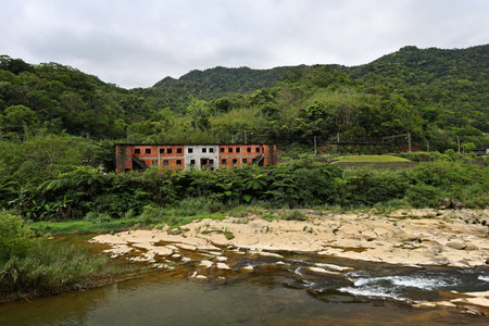 Houtong, a famous mines small town in Ruifang district, New Taipei City, Taiwan.のeditorial素材