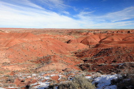 Valley of Fire State Park, Nevada, USA in winter.の写真素材