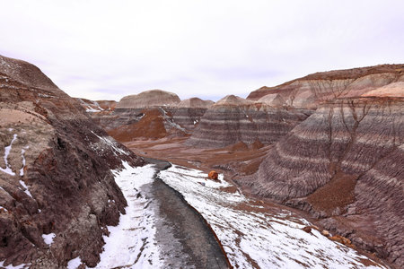 Painted Hills in Petrified Forest National Park, Arizona, USAの写真素材