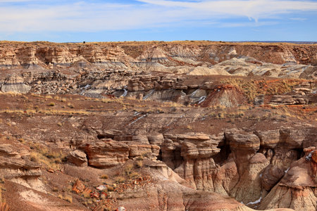 Beautiful landscape of Petrified Forest National Park, Arizona, USAの写真素材