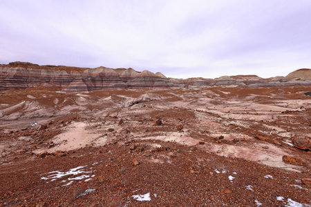 Painted Hills in Petrified Forest National Park, Arizona, USAの写真素材