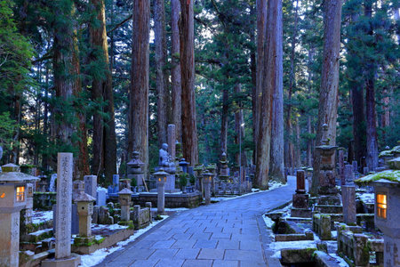 Hachimangu shrine in Nagano, Japanの写真素材