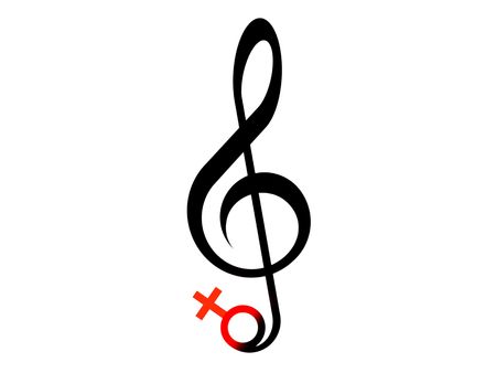 treble clefの写真素材
