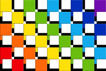 Squares in colors of a rainbowの写真素材