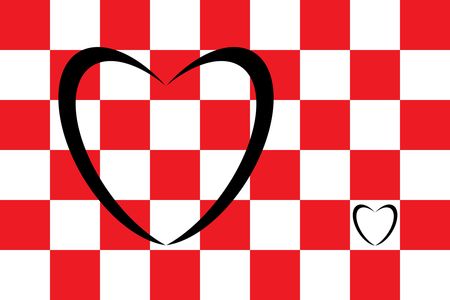 heart and squaresの写真素材