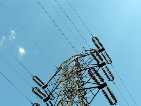The electric power lineの写真素材