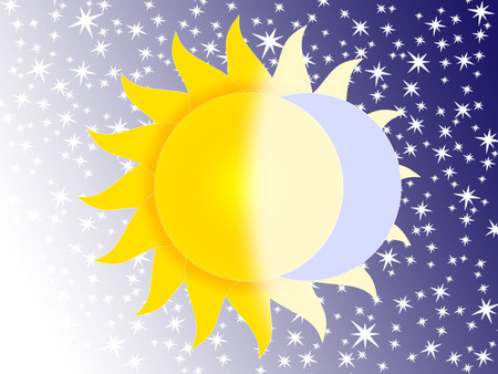 The Sun and the Moonの写真素材