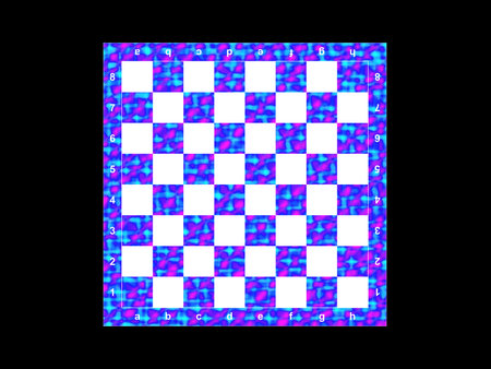 Color chessboard on the black background