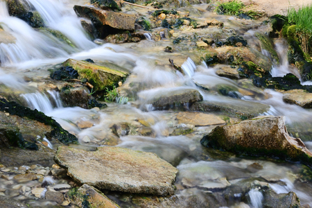 Flow of the water in the riverの写真素材