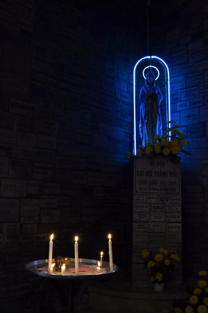 Devotion in the Notre Dame Cathedral, Saigonのeditorial素材