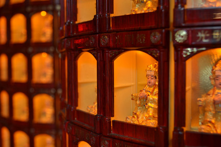 A Chinese-Buddhist amulet, that called as Ping An Deng. The intention is to ask for a blessing.の写真素材