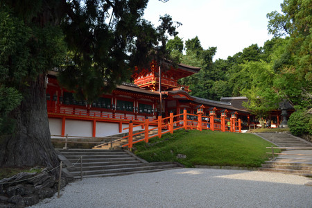 The Japanese shrine in Nara, Japan. Picture was taken in August 2017.の写真素材