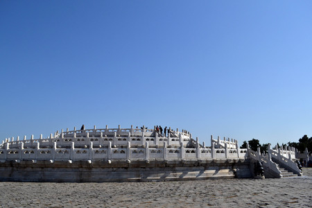 Tourists visiting Temple of Heaven, Beijing. Pic was taken in September 2017の写真素材