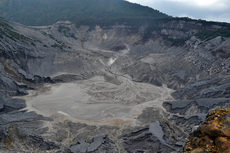 Closer to Mount Tangkuban Perahu that located close to Bandung, West Java. It's still an active volcano. Pic was taken in November 2015.の写真素材