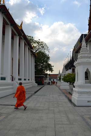 The view around Loha Prahat (Wat Ratchanatdaram) in Bangkok, Thailand. Pic was taken in January 2015.のeditorial素材