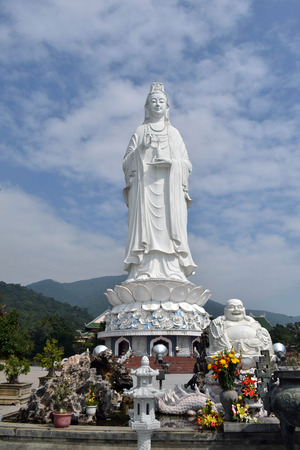 The statue of Lady Buddha of Danang, Vietnam. Pic was taken in January 2015.のeditorial素材
