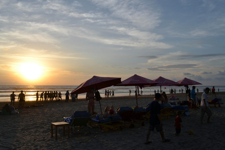 Sunset in Bali, Indonesia. The paradise island famous for its nature and culture. Pic was taken in January 2016.のeditorial素材