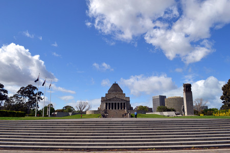 Closer to the Shrine of Remembrance, a war memorial in Melbourne, Australia. Pic was taken in September 2016.のeditorial素材