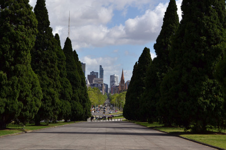 Looking at the city of Melbourne and its skyline. Pic was taken in September 2016.のeditorial素材