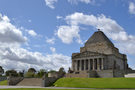 Closer to the Shrine of Remembrance, a war memorial in Melbourne, Australia. Pic was taken in September 2016.のeditorial素材