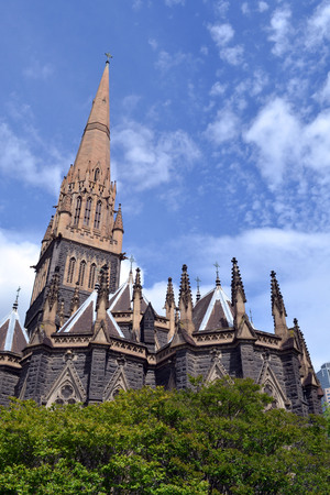 The Catholic cathedral of St. Patrick in Melbourne, Australia. Pic was taken in September 2016.の写真素材